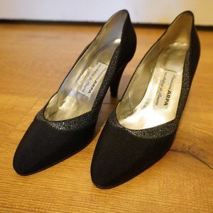 Vintage Italian Creazioni Arpa by Antonio da Pescara black heels
